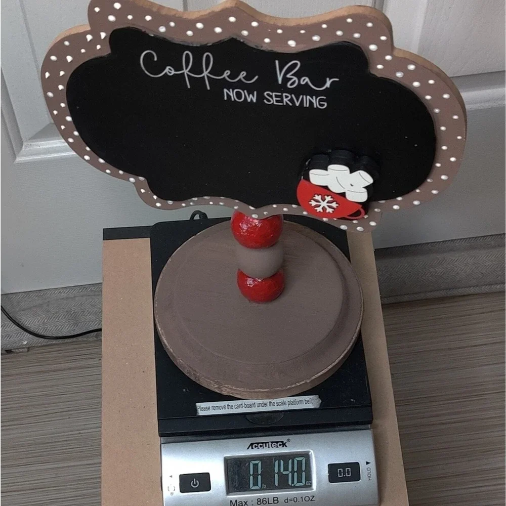 Coffee Bar Hot Cocoa Chocolate Christmas Chalkboard‎ Message Board Menu Stand